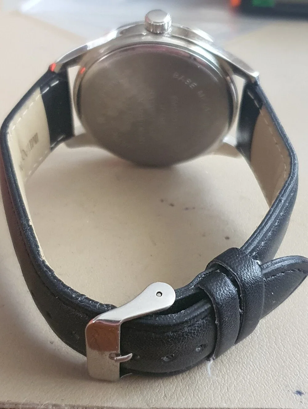 10/$20 FMDJO123 Silver/Black Leather Men's Watch